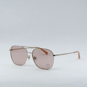 NWT Stella McCartney SC40038U heart embellished aviator sunglasses with case